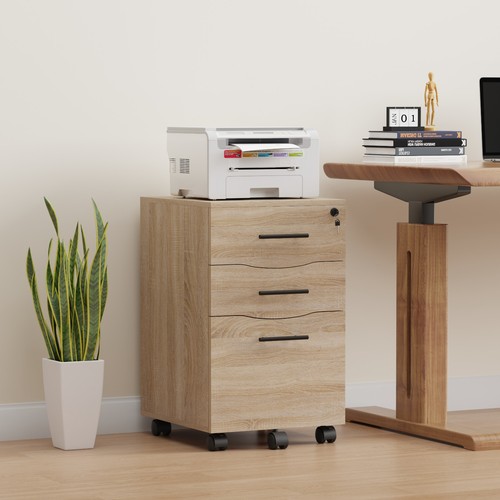 Oak drawer filing cabinet - 3,