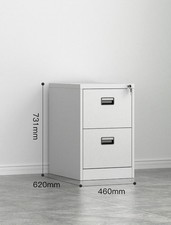 White Metal Filing Cabinet 2