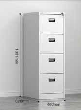 White Metal Filing Cabinet 4