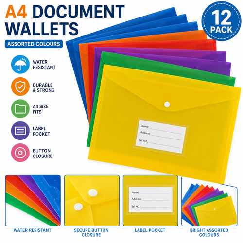 Pack document wallets - 12,